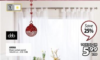 JYSK Anna sheer curtain panel offer