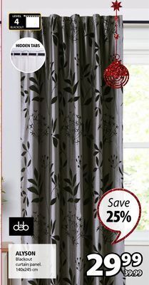 JYSK Alyson blackout curtain panel offer
