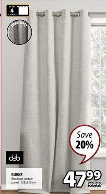 JYSK Burke blackout curtain panel offer