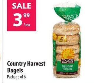 Co-op Country Harvest Bagels package of 6 offer