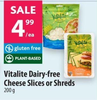 Co-op Vitalite Dairy-free Cheese Slices or Shreds 200 g offer