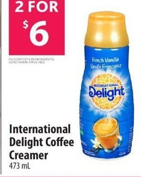 Co-op International Delight Coffee Creamer 473 mL offer