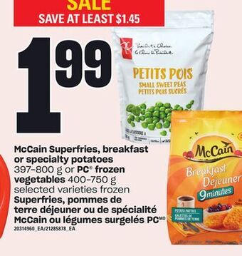 Independent Grocer Mccain superfries, breakfast or specialty potatoes offer