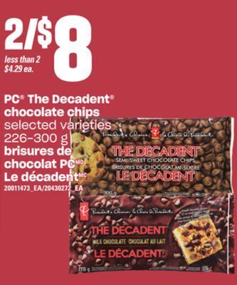 Independent Grocer The decadent® chocolate chips, 226-300 g offer