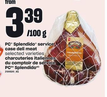 Independent Grocer Pc® splendido® service case deli meat offer