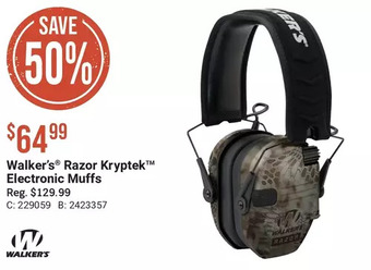 Cabela's Walker's razor kryptek electronic muffs offer