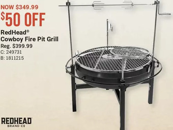 Cabela's Redhead cowboy fire pit grill offer