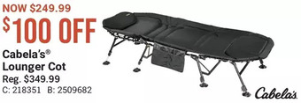 Cabela's Cabela's lounger cot offer