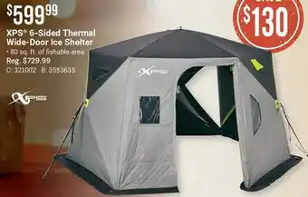 Cabela's Xps 6-sided thermal wide-door ice shelter offer