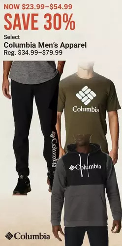 Cabela's Columbia men's apparel offer