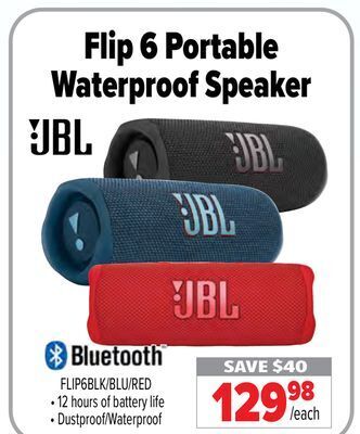 2001 Audio Video Flip 6 portable waterproof speaker offer