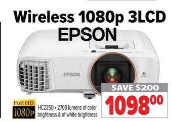 2001 Audio Video Epson wireless 1080p 3lcd offer