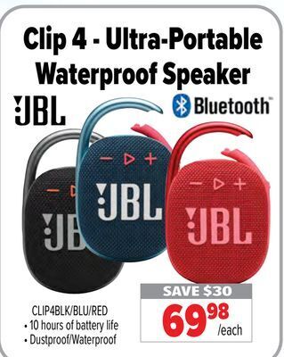 2001 Audio Video Clip 4 - ultra-portable waterproof speaker offer