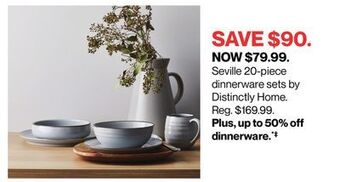 Hudson's Bay Seville 20-piece dinnerware sets by distinctly home offer