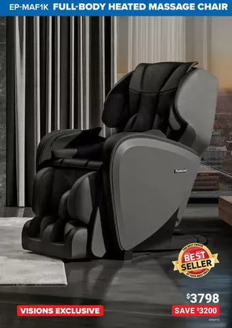 Visions Electronics Full-body heated massage chair offer