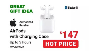 Visions Electronics Apple airpods with charging case offer