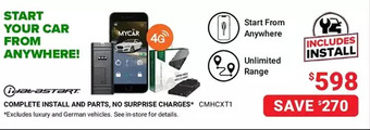 Visions Electronics Idatastart complete install and parts package offer