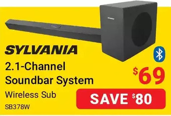 Visions Electronics Sylvania 2.1-channel soundbar system offer