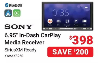 Visions Electronics Sony 6.95" in-dash carplay media receiver offer