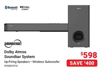 Visions Electronics Soundstage dolby atmos soundbar system offer