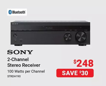 Visions Electronics Sony 2-channel stereo receiver offer