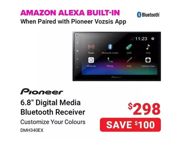 Visions Electronics Pioneer 6.8" digital media bluetooth receiver offer