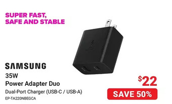 Visions Electronics Samsung 35w power adapter duo offer