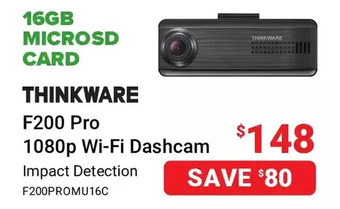 Visions Electronics Thinkware f200 pro 1080p wi-fi dashcam offer
