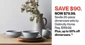 Hudson's Bay Seville 20-piece dinnerware sets by distinctly home offer