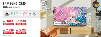 Visions Electronics Samsung qled 4k smart tv. 55" offer