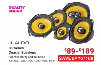 Visions Electronics Jl audio c1 series coaxial speakers offer