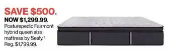 Posturepedic fairmont hybrid queen size mattress by sealy
