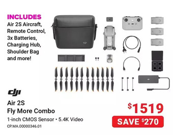 Visions Electronics Dji air 2s fly more combo offer