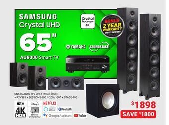 Visions Electronics Samsung 65" au8000 smart tv offer
