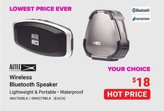 Visions Electronics Altec lansing wireless bluetooth speaker offer