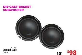 Visions Electronics Soundstage pro series 10" subwoofer offer