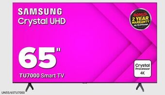 Visions Electronics Samsung 65" tu7000 smart tv offer