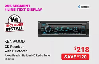 Visions Electronics Kenwood cd receiver with bluetooth offer