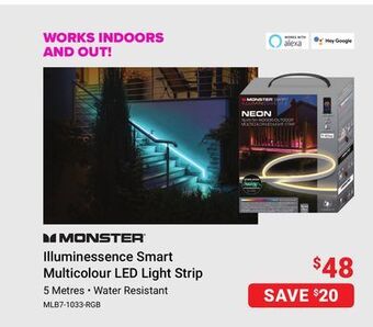Visions Electronics Monster illuminessence smart multicolour led light strip offer