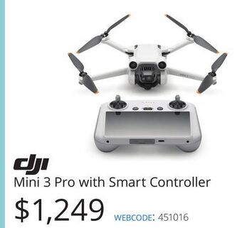 Vistek Dji mini 3 pro with smart controller offer