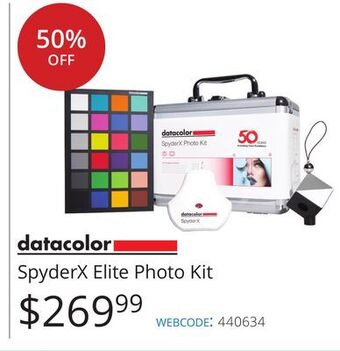 Vistek Datacolor spyderx elite photo kit offer