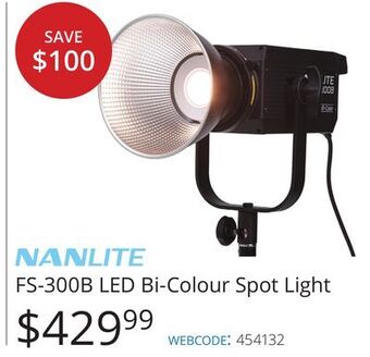 Vistek Nanlite fs-300b led bi-colour spot light offer