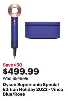 Best Buy Dyson supersonic special edition holiday 2022 - vinca blue/rosé offer