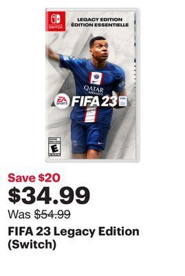 Best Buy Fifa 23 legacy edition (switch) offer
