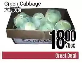 Nations Fresh Foods Green cabbage offer