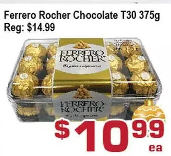 Top Food Supermarket Ferrero rocher chocolate t30 offer