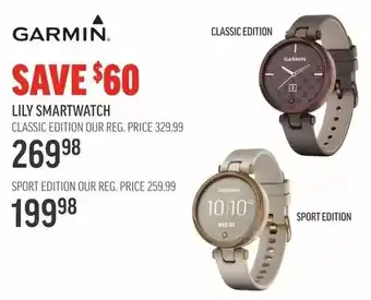 Sport Chek Garmin lily smartwatch offer