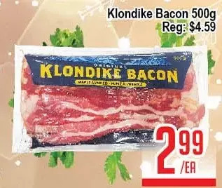 Skyland Foodmart Klondike bacon offer