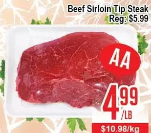 Skyland Foodmart Beef sirloin tip steak offer