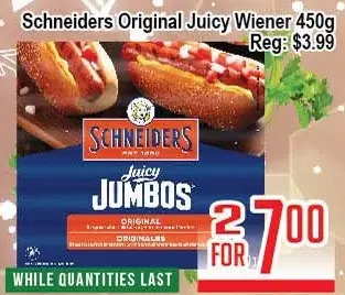Schneiders original juicy wieners